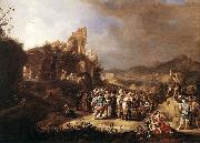 BREENBERGH, Bartholomeus The Preaching of St John the Baptist oil